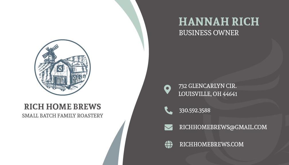 Rich Home Brews Business Card