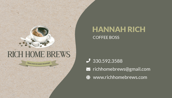 Rich Home Brews Business Card
